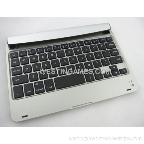 New Ultrabook Style Wireless Bluetooth Keyboard Stand for iPad Mini - Silver
